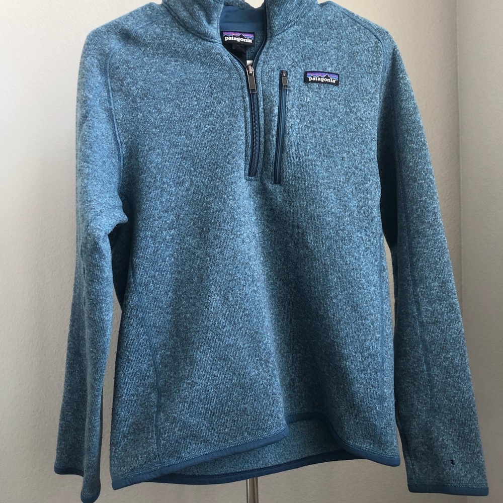 Blue Patagonia Quarter Zip Better Sweater